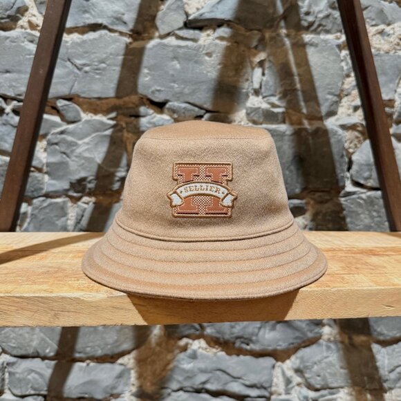 Hermès Harper H Sellier Beige Cashmere Bucket Hat - Picture 1 of 13